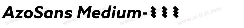 AzoSans Medium字体转换